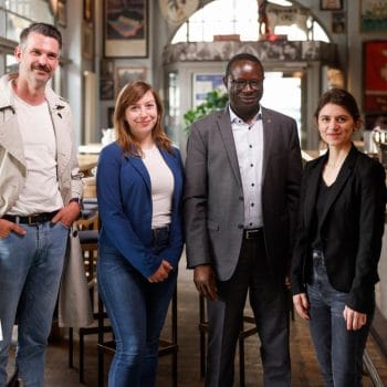 Philipp Horrichs, Alice Greschkow, Karamba Diaby, Lena Christin Kunz (v. l.)