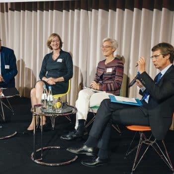 Wolfgang Schroeder, Kerstin Andreae, Brigitte Knopf, Steffen Meyer (v. l.)