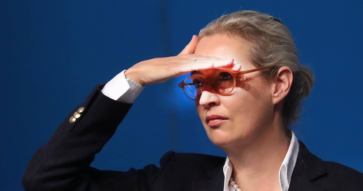 Die AfD-Bundessprecher Alice Weidel und Tino Chrupalla. (c) picture alliance/Sammy Minkoff